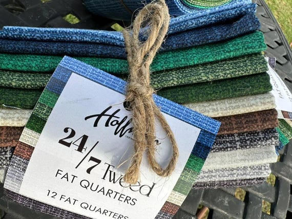 Elements - 24/7 Tweed- 12 Fat Quater Bundle - By Hoffman California
