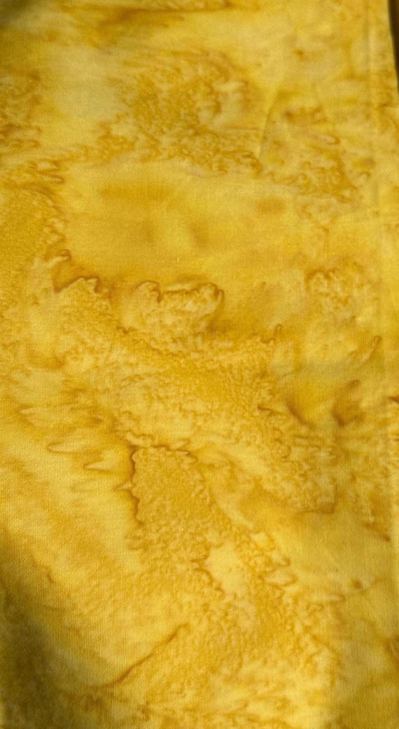 Daffadil Yellow- Hoffman California 1985-110- Watercolor Batik - by the Half Yard