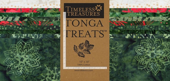 Tonga Batik Mistletoe - 42pcs Treat  Squares - By Timeless Treasures