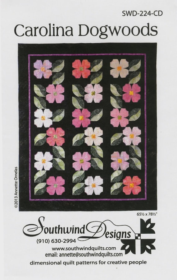 Carolina Dogwoods- Quilt Pattern- By Southwind Designs - SWD224CD