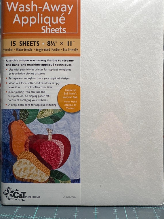 Wash-Away Applique Sheets 15ct # 20122