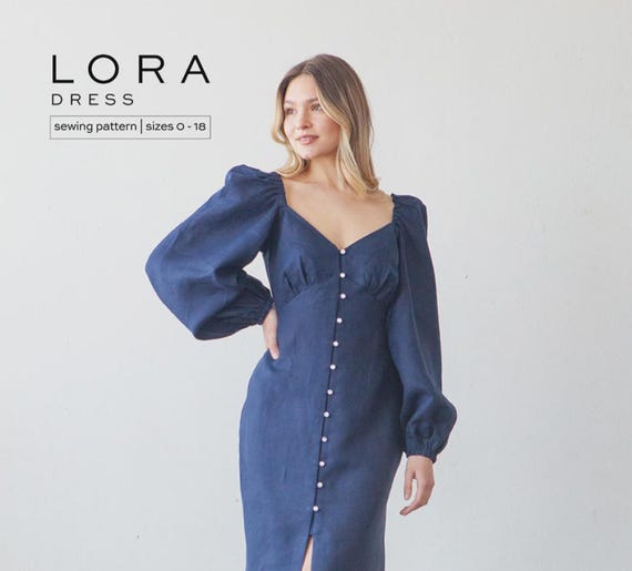 Lora Dress - Sewing Pattern - Sizes 0-18 - From TrueBias Patterns