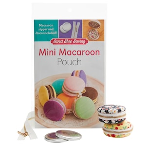 Mini Macaroon Pouch Kit: 2&quot; Disks & Zipper (Paper Pattern)