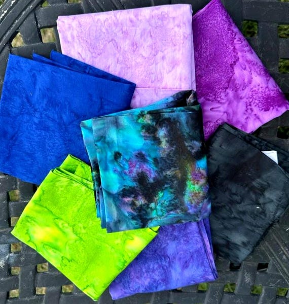 Hoffman Batiks - Fat Quater Bundle-7 Piece set - Hand Cut