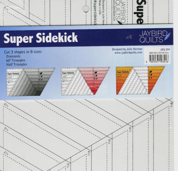 Super Sidekick Ruler - Diamond Ruler- 3 shapes and 4 sizes - From Jaybird Quilts