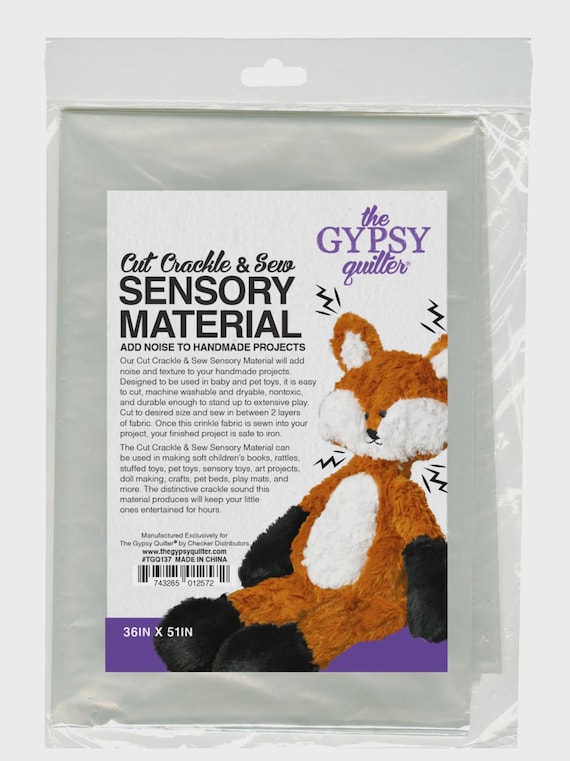 Cut Crackle & Sew Sensory Material The Gypsy Quilter = Add noise to handmade Projects