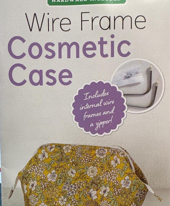 Wire Frame Cosmetic Case - Pattern Kit includeds Hardware - By Zakka Workshop