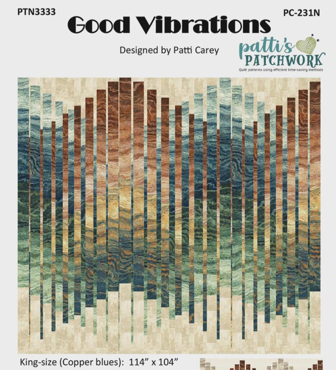 Good Vibrations Quilt Pattern by Pattis Patchwork- Queen or King Size ...