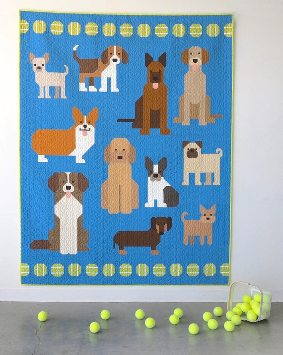 Dog Park - Sampler Quilt Pattern - By Elizabeth Hartman - Paper Pattern
