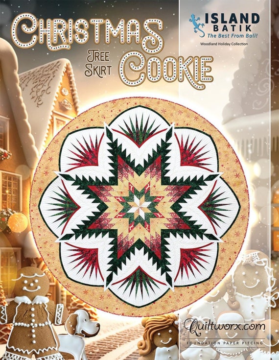 Christmas Cookie Tree Skirt a Foundation Paper Piecing Pattern by Judy Niemeyer