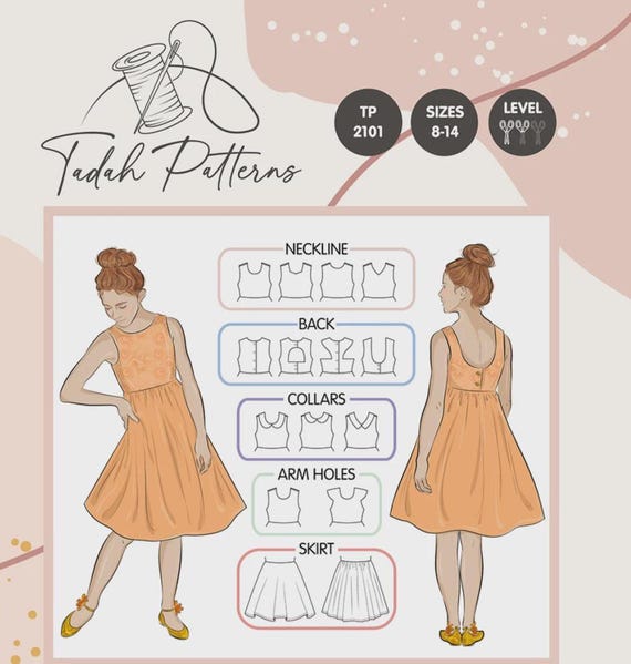 Teen Tea Party Dress-Sewing Pattern -From Creative Abundance(Paper Pattern)