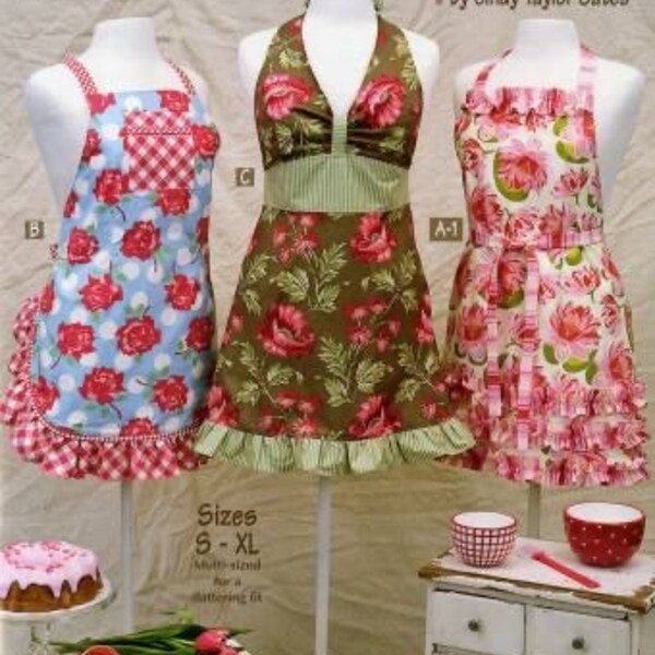 More Retro Aprons  Book with 6 different  Unique & Fun and Useful Patterns