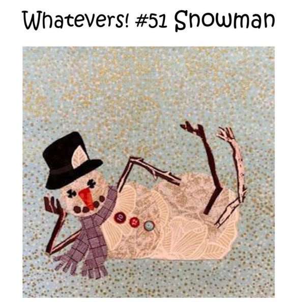 Snowman Collage- Whatevers! #51 Pattern- by Laura Heine