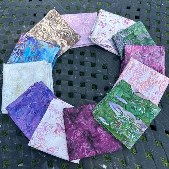 Blossom  Bali Batik - Summer Zen - 15 Piece Fat Quaters - By Hoffman California