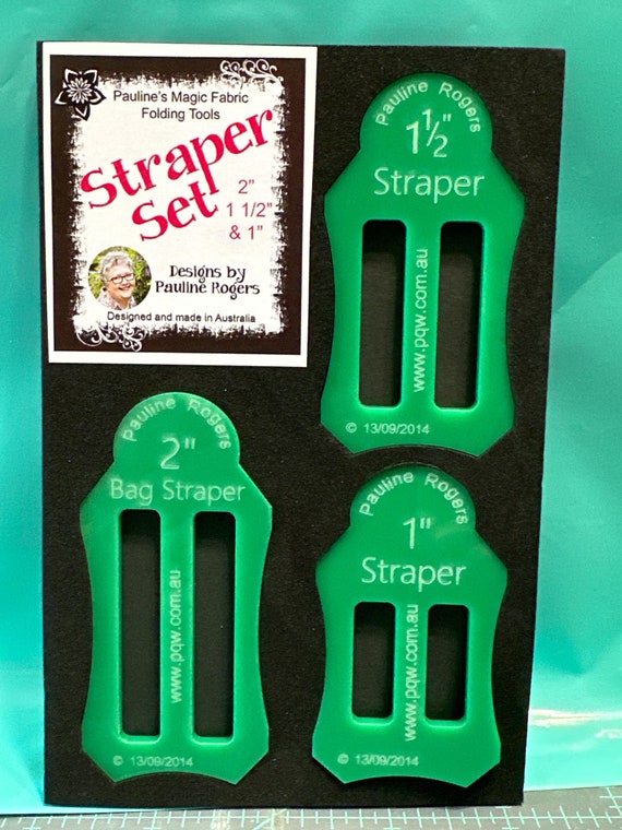 Magic Fabric Folding Tool: Bag Straper Set by Pauline Rogers - 2", 1 1/2", 1"