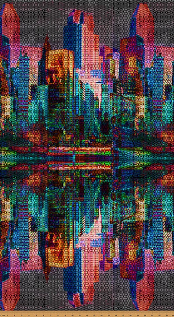 Light Bright-  Concrete Jungle Fabric - Hoffman California - by the half yard