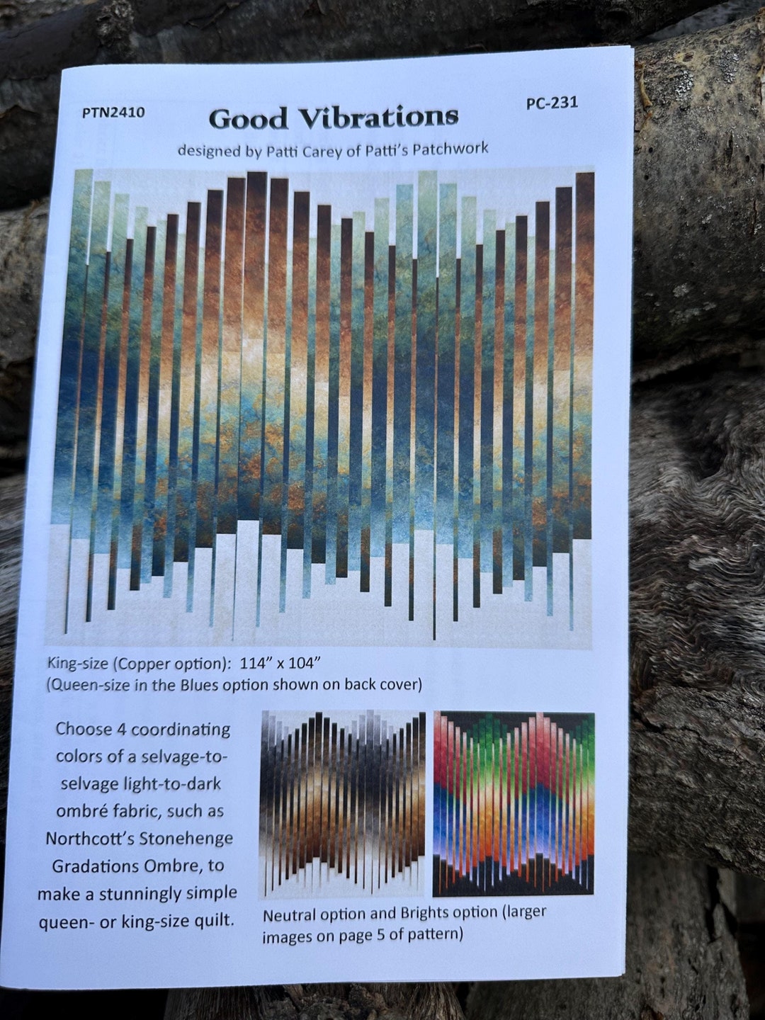 Good Vibrations Quilt Pattern by Pattis Patchwork- Queen or King Size ...