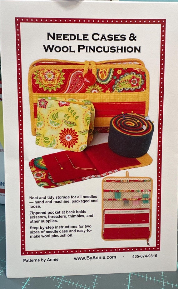 Needle Cases & Wool Pincushion Sewing Pattern by Annie