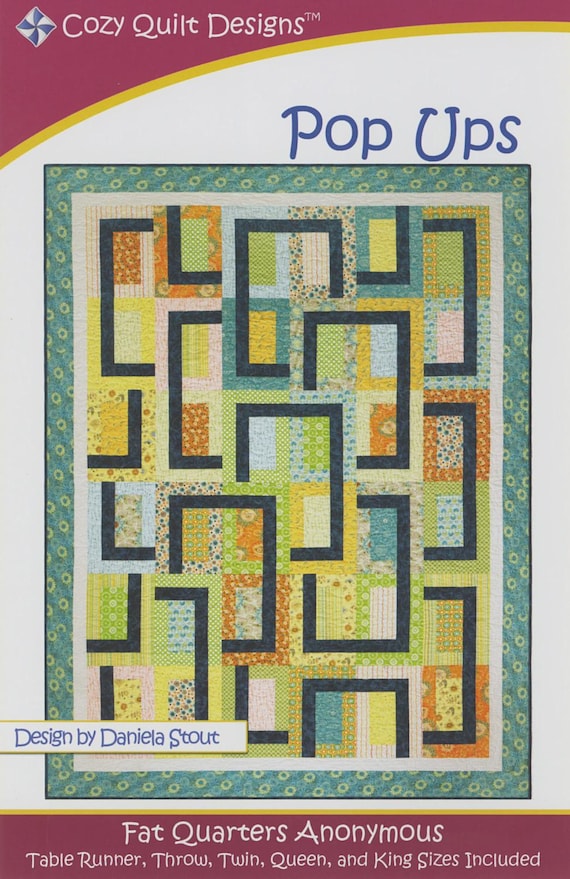 Pop Ups-Fat Quarters Anonymous - Quilt Pattern- By Daniela Stout