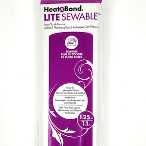 HeatnBond Lite Fusible Web Adhesive – Sewable Iron-On Fabric Bonding (17in x 1.25yd)
