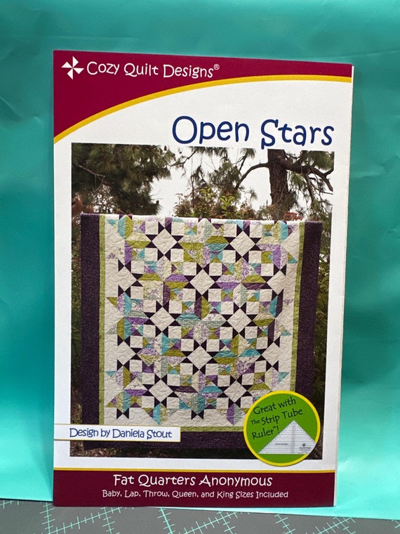 Open stars A fat Quater Anonymous by Cozy Quilt designs