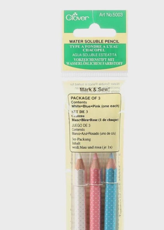 Water Soluble Pencil 3 Color Assortment-From Clover Needlecraft