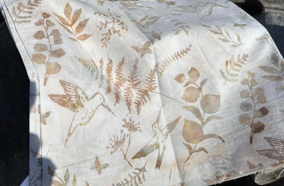 Wheat/Birds - Driftwood Dance-Hoffman Batik Cream/Brown -W2576-402-  by the Half Yard