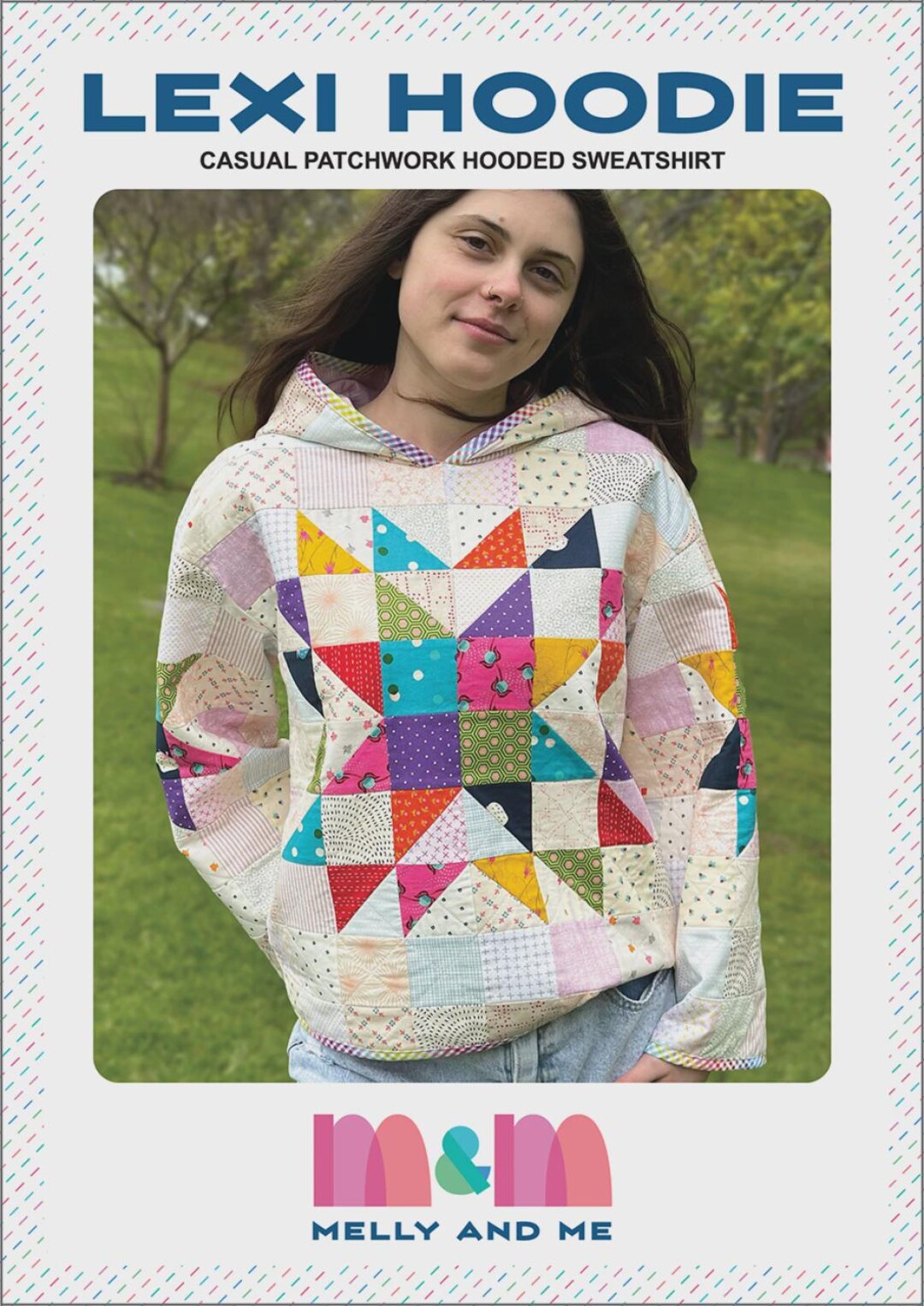 Lexi Hoodie Patchwork Sewing Pattern – Casual Quilted Sweatshirt (paper ...