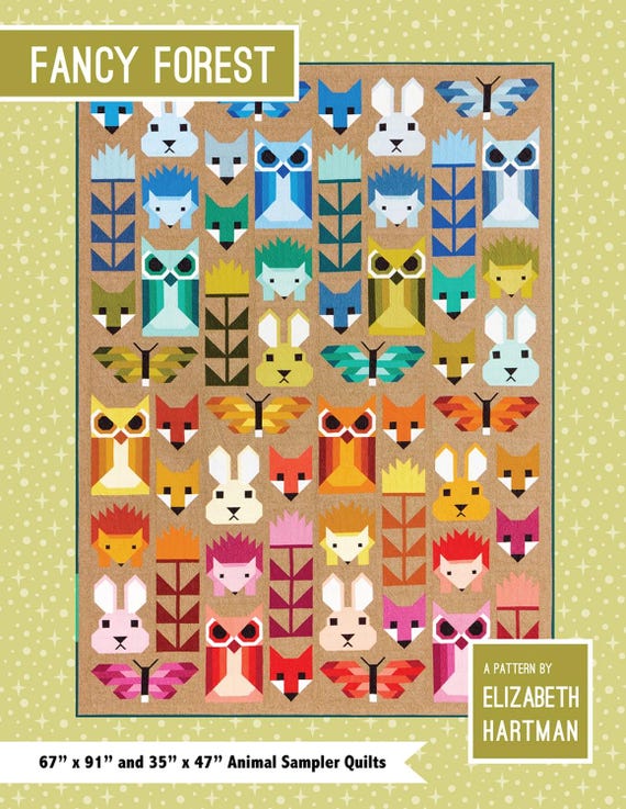 Fancy Forest A Pattern by Elizabeth Hartman - Animal sampler Pattern