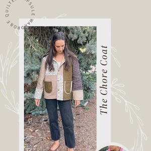 Quilted Chore Coat- Quilt Pattern - From Wellspring Designs (Paper Pattern)
