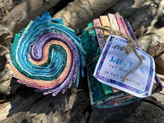 Hoffman Batiks Reef Jellyfish Batiks by McKenna Ryan, Fat Quarters 24 Pieces