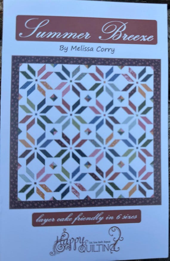 Summer Breeze Quilt -Pattern by Happy Quilting  -P125-SUMMERBREEZE
