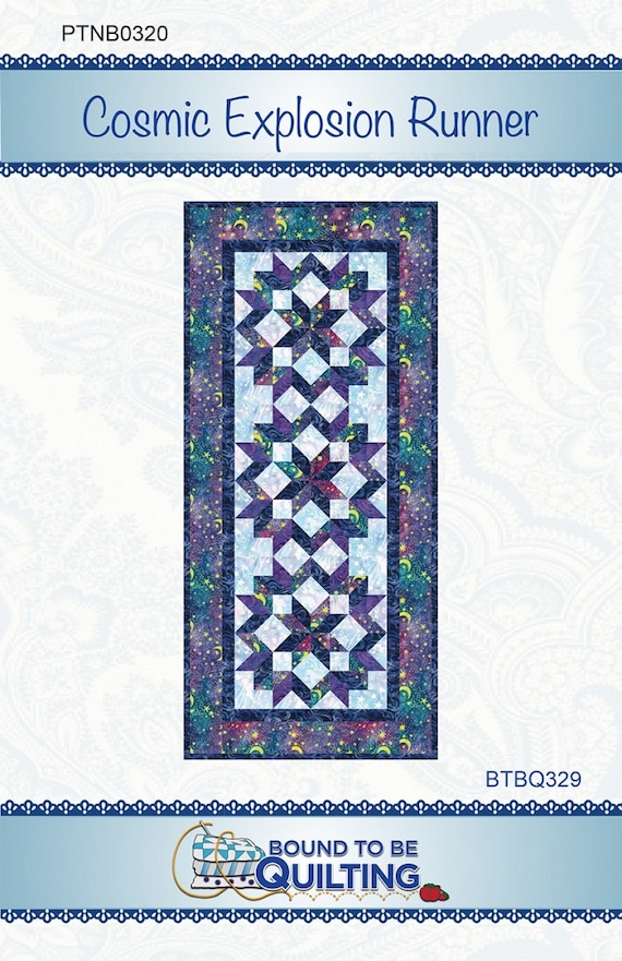 Cosmic Explosion Table Runner - Sewing/Quilting Pattern - by Bound To Be Quilting