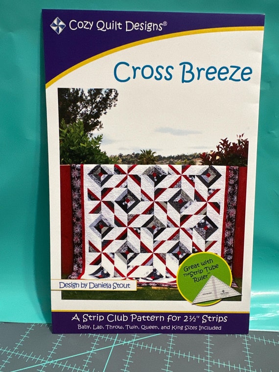 Cross Breeze Quilt Pattern: 2.5" Strips, Cozy Quilt Design