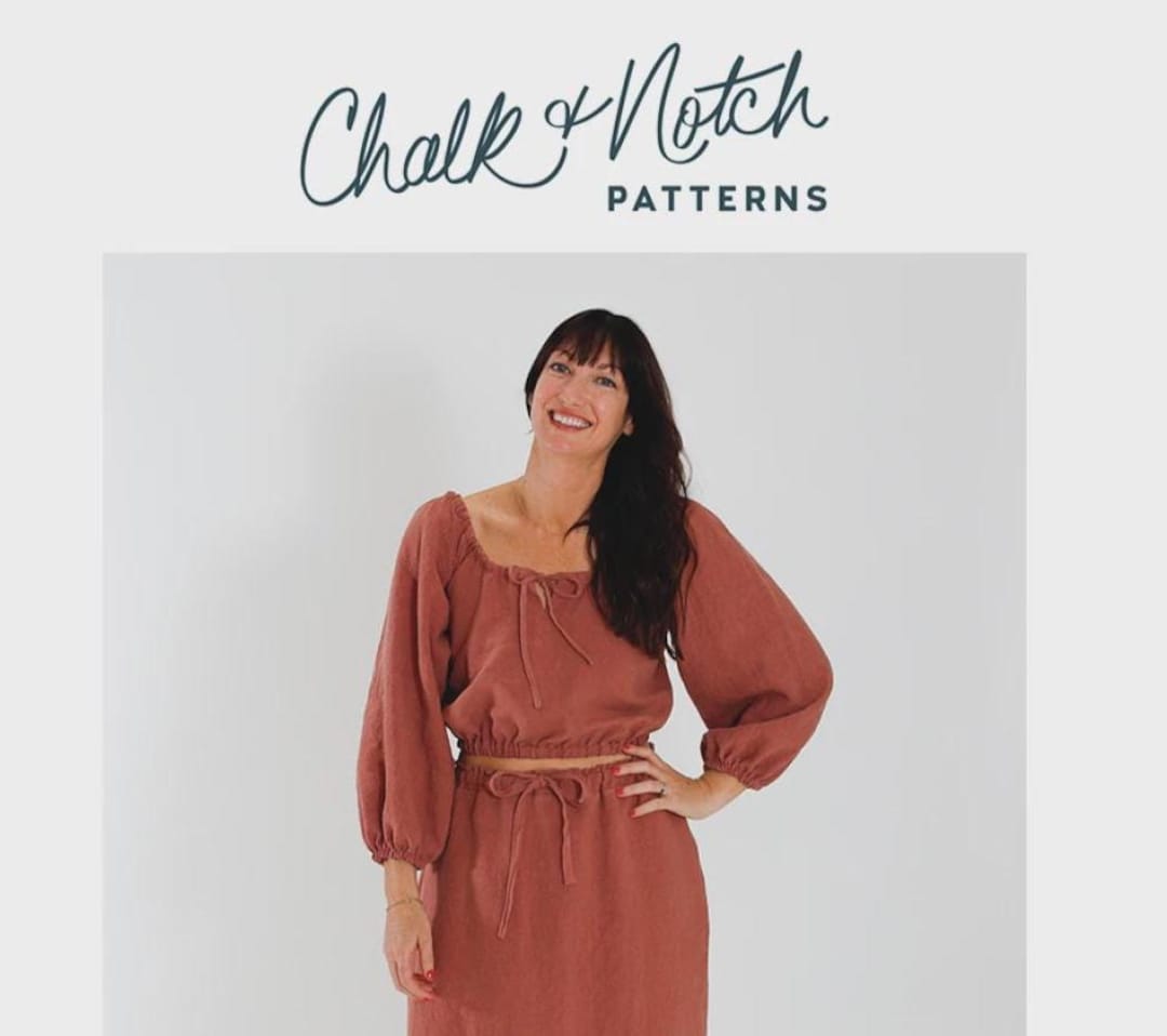 Ivie Dress Two-piece Set Sewing Pattern – Chalk and Notch Sizes 0-30 ...
