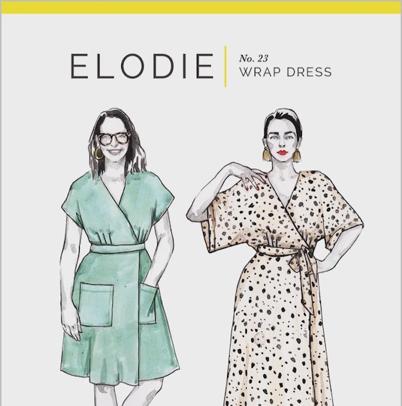 Elodie Wrap Dress- Sewing Pattern Sizes 0 - 20 - From Closet Core Patterns