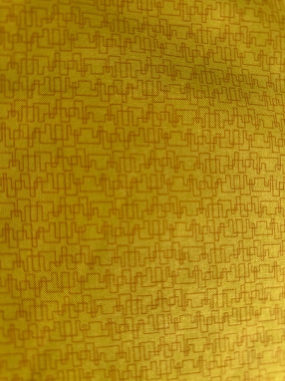 Golden Yellow Cotton Fabric: P&B Textiles, Geometric Print (Half Yard)