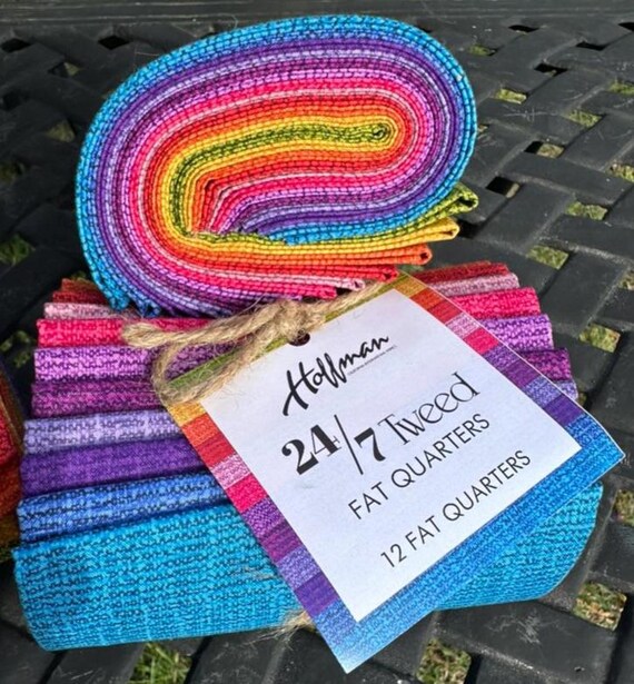 Radiant - 24/7 Tweed- 12 Fat Quater Bundle - By Hoffman California