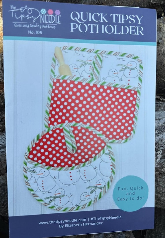 Quick Tipsy Potholders- Pattern By The Tipsy Needle-TTN-105