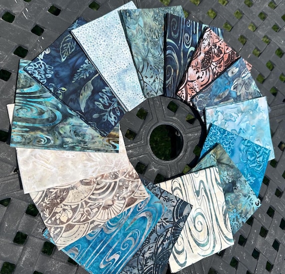 Moonstruck Batiks - Summer Zen - 15 Piece Fat Quaters - By Hoffman California Fabrics