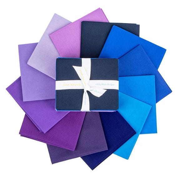 Confetti Cotton-Sapphire Dusk- 12 Piece Fat Quarter Bundle- By Riley Blake