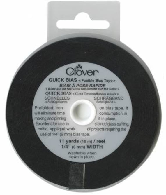 Fusible Quick Bias Black 1/4in x 11yds # 700CV-BLK