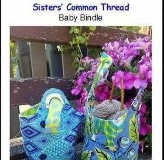 Baby Bindle Bag Project Bag Tote Sewing Pattern Reversible! Fat Quarter Friendly!