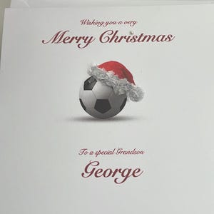 Football Son  personalised Christmas card