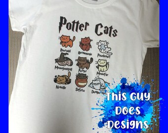 camiseta potter cats