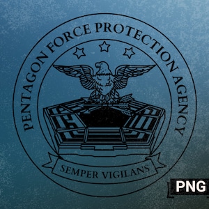 ペンタゴン フォース プロテクション エージェンシー PFPA バッジ シール パッチ ロゴ、デジタル ベクター カット ファイル .png