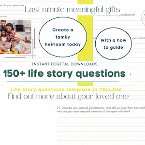 Life Story Questions: Dementia Activity, Legacy Memory Workbook (Digital Download)
