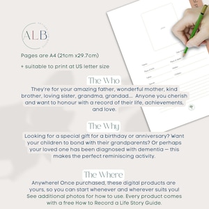 Why record a life story and make a memory book with Artisan Life Books