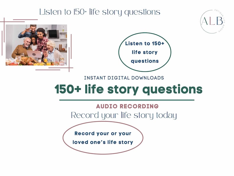 150+ Life Story Audio Questions: Legacy Memory Guide (digital Download ...