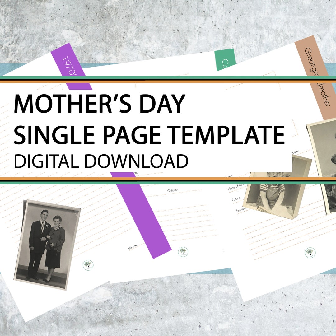 Mother's Day PDF Page Digital Download Part of Artisan Life Books ...